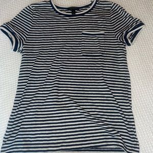 Blue striped jCrew top